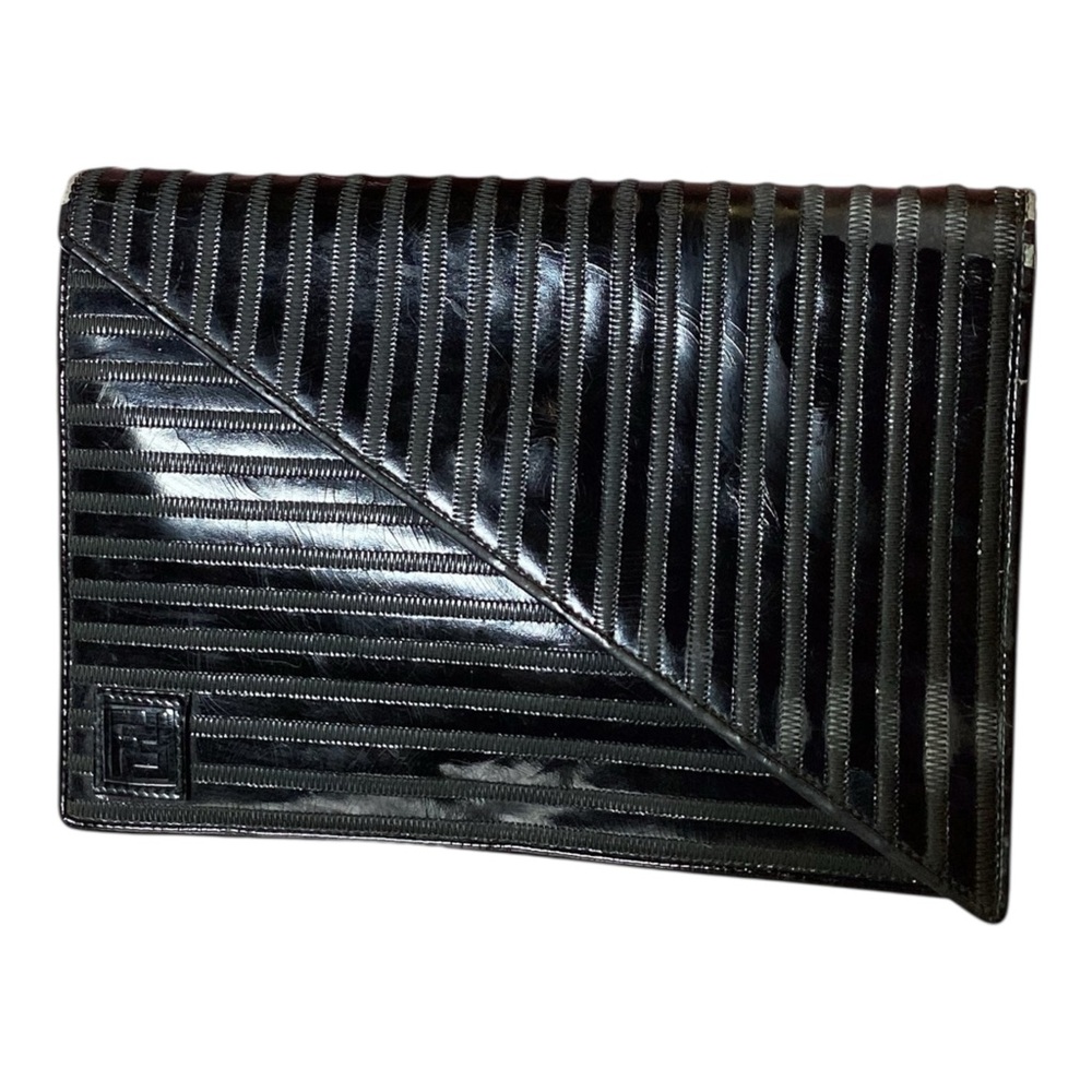 Vintage 80s FENDI Geometric texture envelope purse crossbody bag